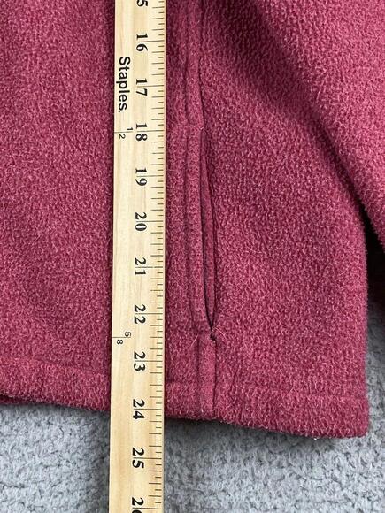 Cabelas Sweatshirt Womens Medium Pink Fleece 1/4 Zip Jacket - Picture 3 of 11